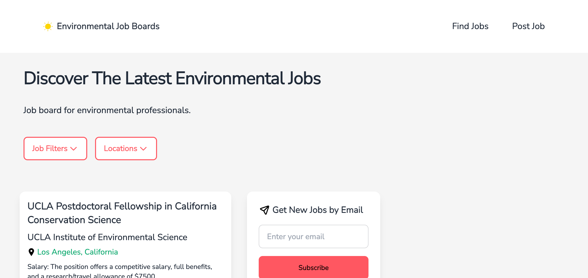 Environmental Job Boards Image